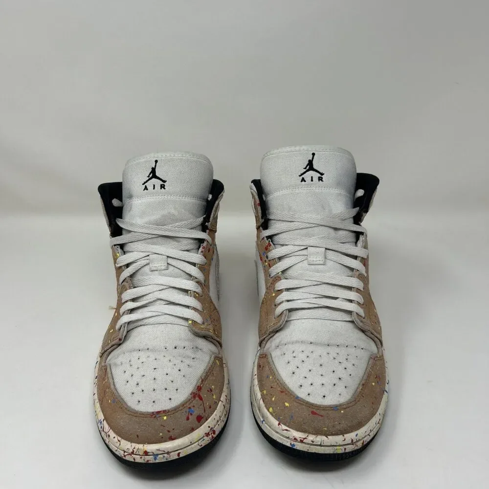 Size 10 - Air Jordan 1 SE Mid Brushstroke Paint Splatter
